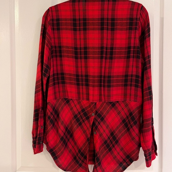 Lucky Brand Red and Black Plaid Shirt - Picture 4 of 6